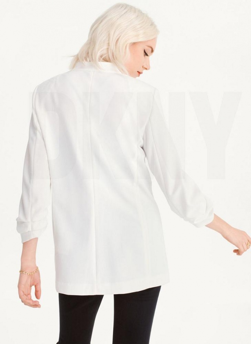 DKNY Open Front Blazer Damen Weiß | Austria_D0889