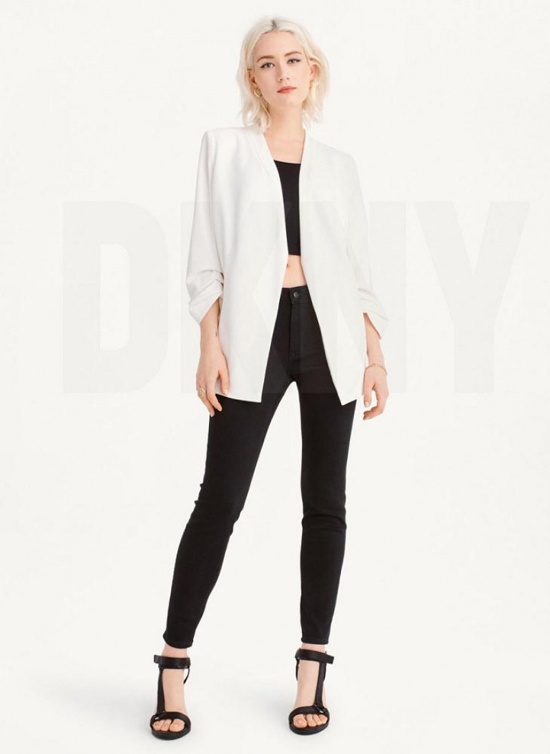 DKNY Open Front Blazer Damen Weiß | Austria_D0889