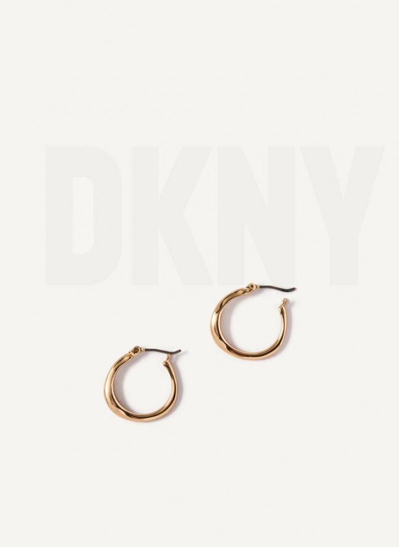 DKNY Organic Hoop Ohrringe Damen Gold | Austria_D0104