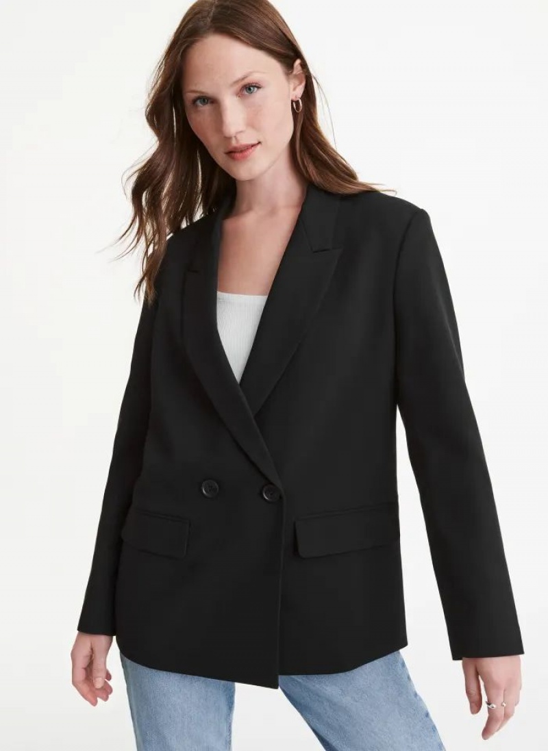 DKNY Oversized Tailoring Blazer Damen Schwarz | Austria_D0650