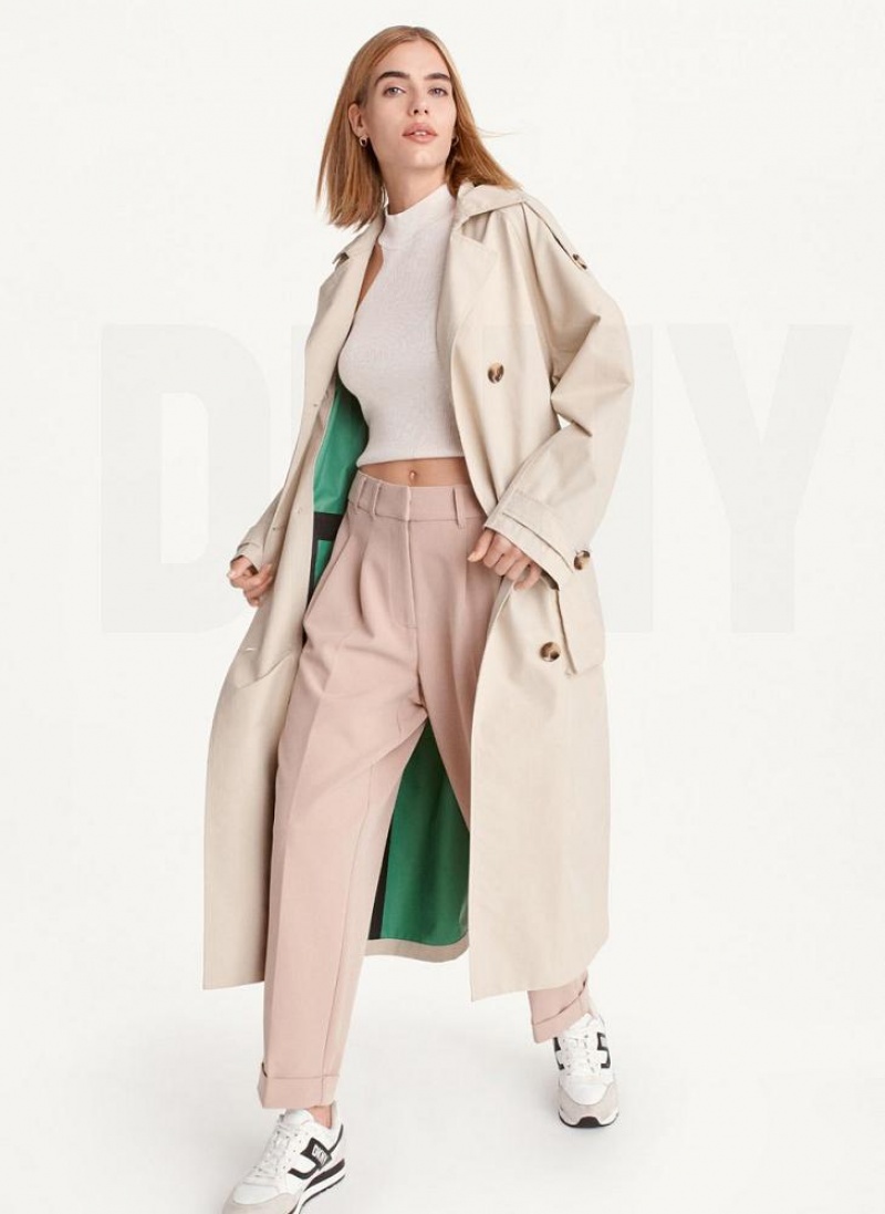 DKNY Oversized Trench With Inner Details Jacken Damen Braun | Austria_D1261