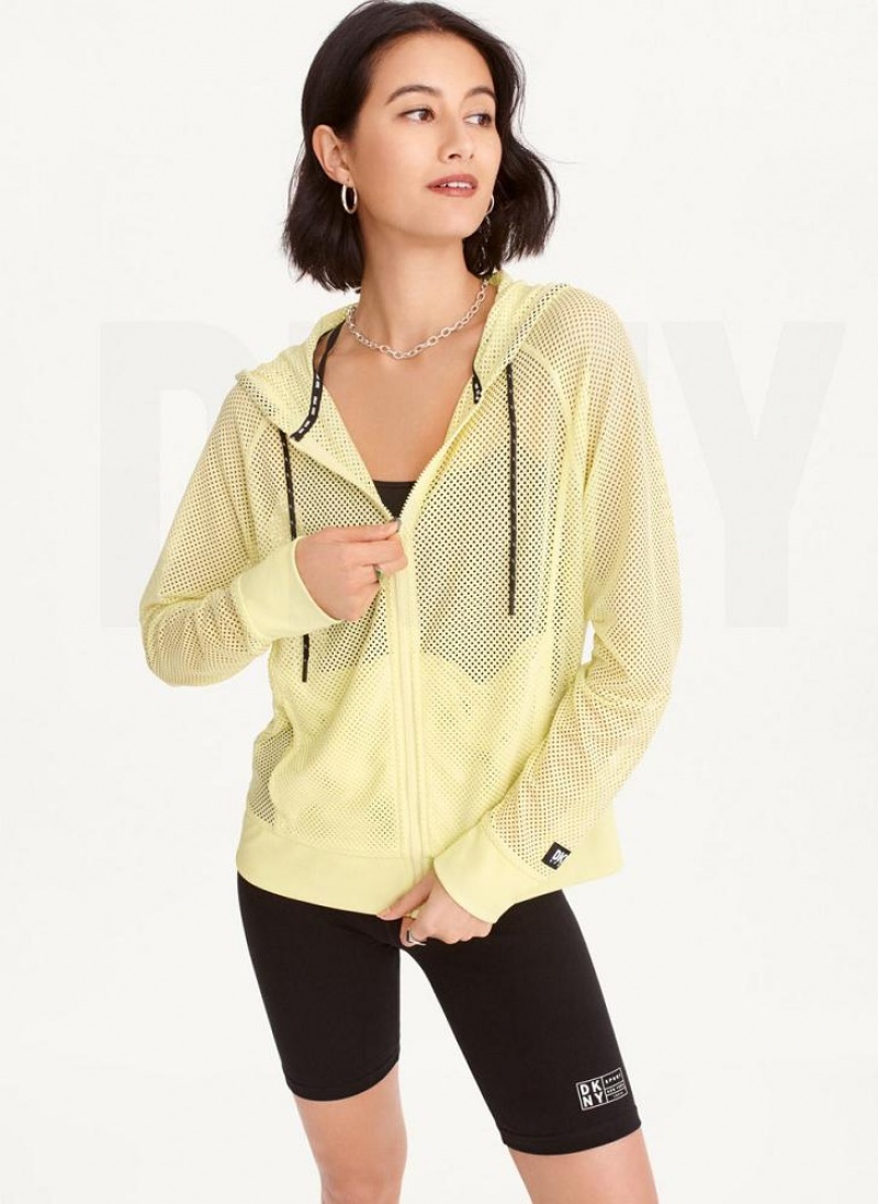 DKNY Ozone Mesh Relaxed Full Zip Jacken Damen Hellgrün | Austria_D1010