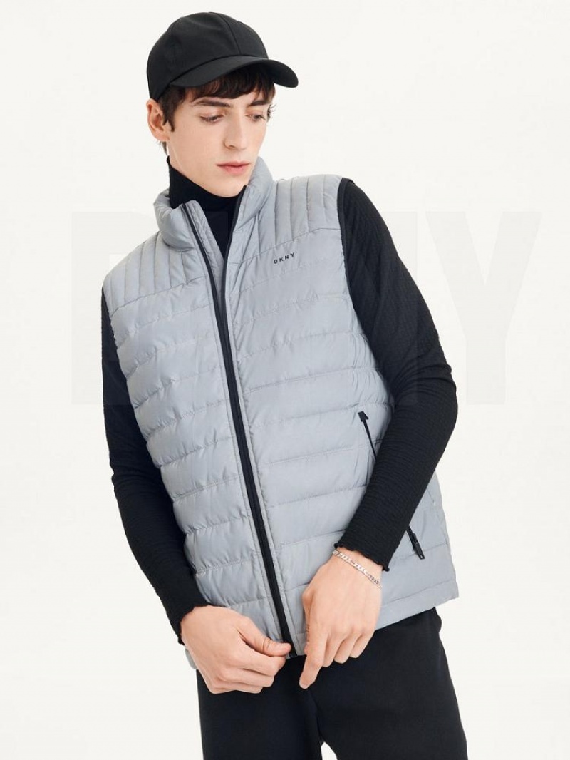 DKNY Packable Gesteppt Vest Jacken Herren Grau | Austria_D0394