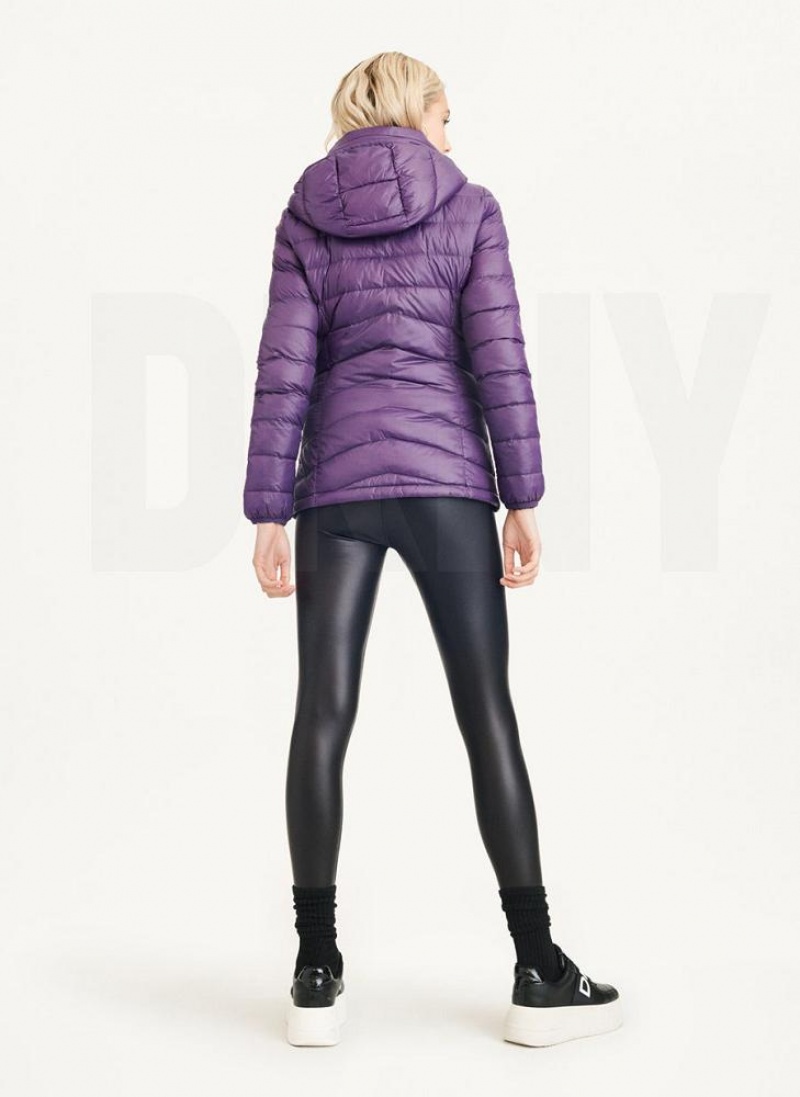 DKNY Packable Pufferjacke Damen Lila | Austria_D0336