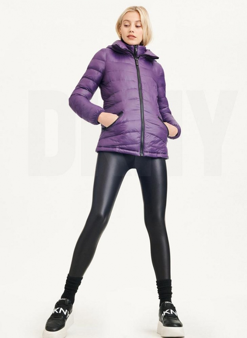 DKNY Packable Pufferjacke Damen Lila | Austria_D0336