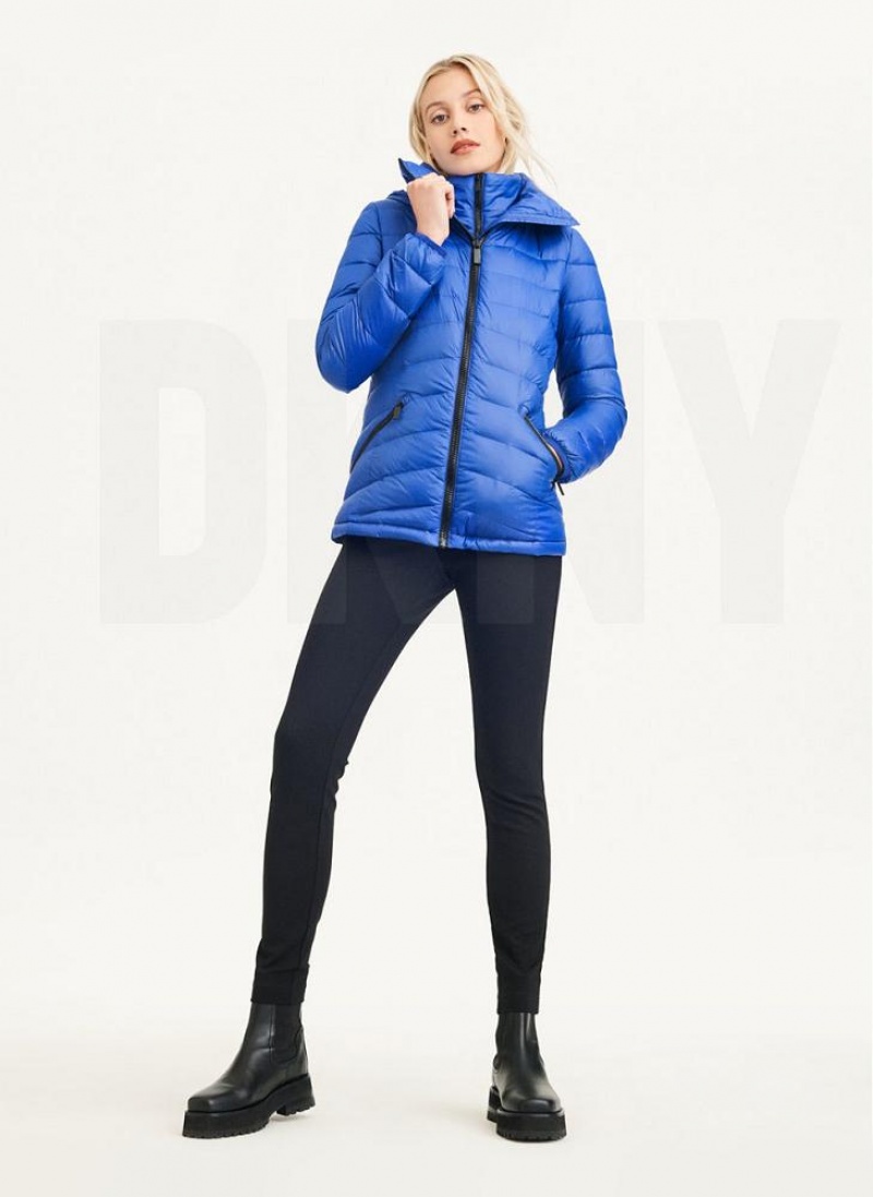 DKNY Packable Pufferjacke Damen Tiefesblau | Austria_D0757