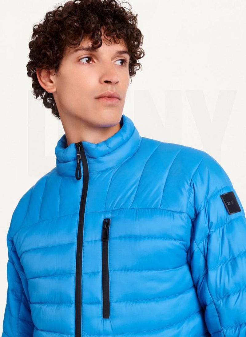 DKNY Packable Pufferjacke Herren Blau | Austria_D1154