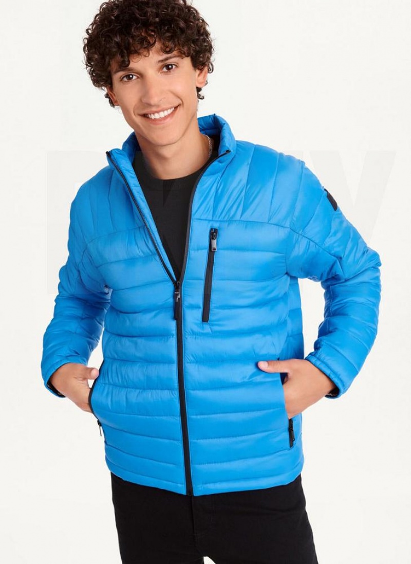 DKNY Packable Pufferjacke Herren Blau | Austria_D1154