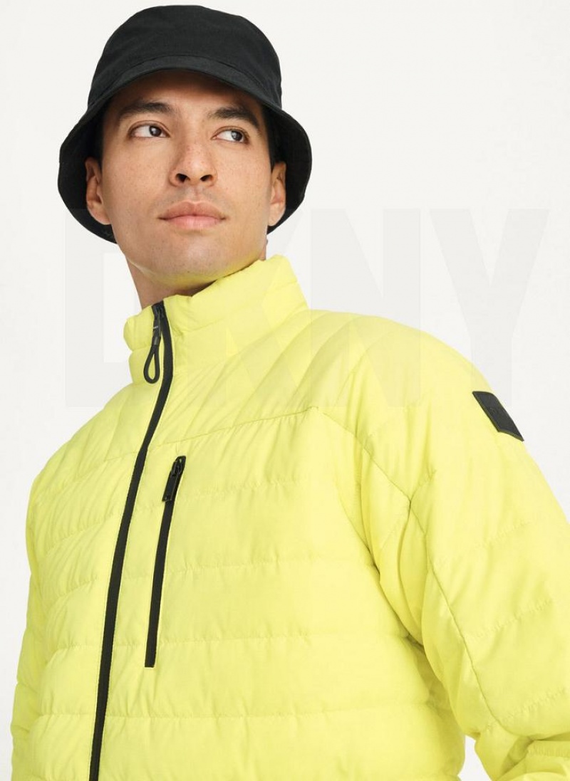 DKNY Packable Pufferjacke Herren Gelb | Austria_D0249