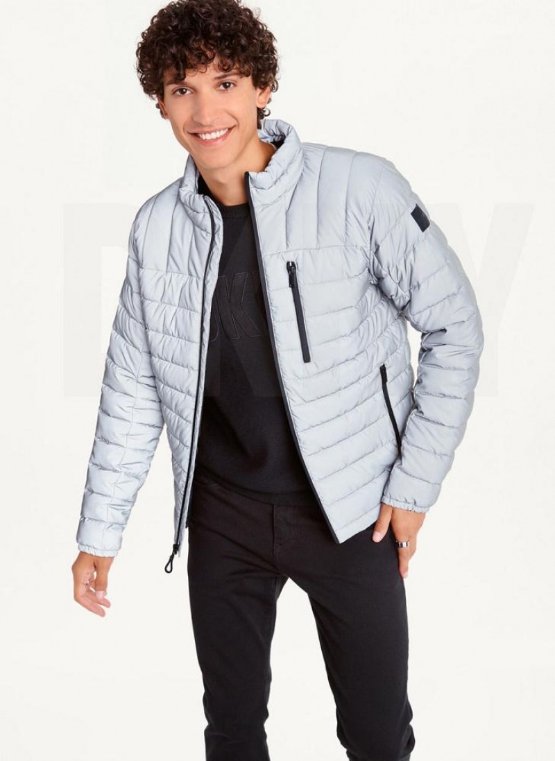 DKNY Packable Pufferjacke Herren Grau | Austria_D0844