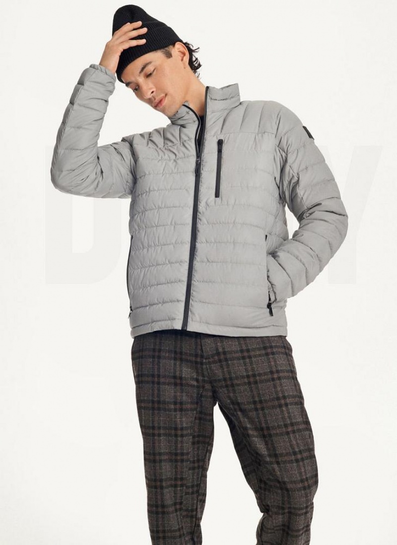 DKNY Packable Pufferjacke Herren Grau | Austria_D1128