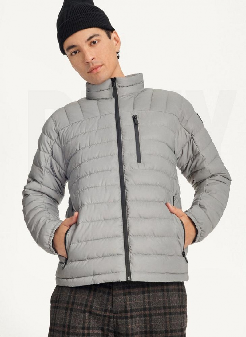 DKNY Packable Pufferjacke Herren Grau | Austria_D1128