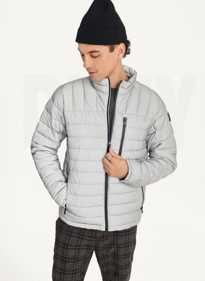 DKNY Packable Pufferjacke Herren Grau | Austria_D1128