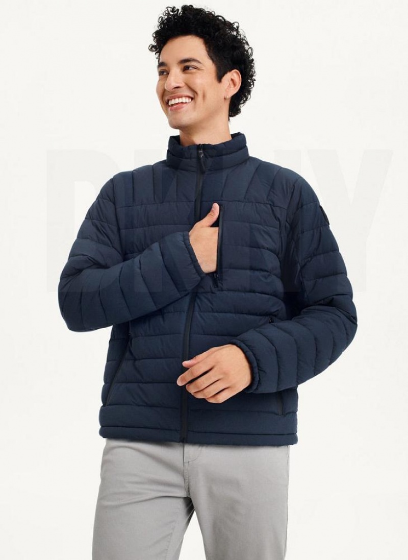 DKNY Packable Pufferjacke Herren Navy | Austria_D0603