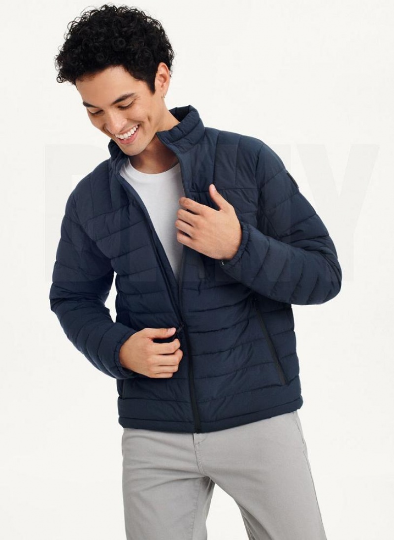 DKNY Packable Pufferjacke Herren Navy | Austria_D0603