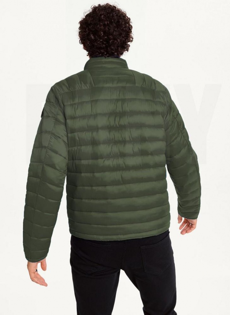 DKNY Packable Pufferjacke Herren Olivgrün | Austria_D0620