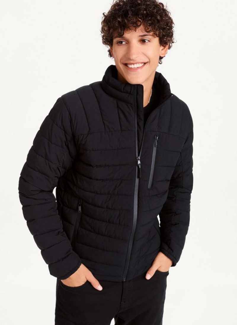 DKNY Packable Pufferjacke Herren Schwarz | Austria_D0466