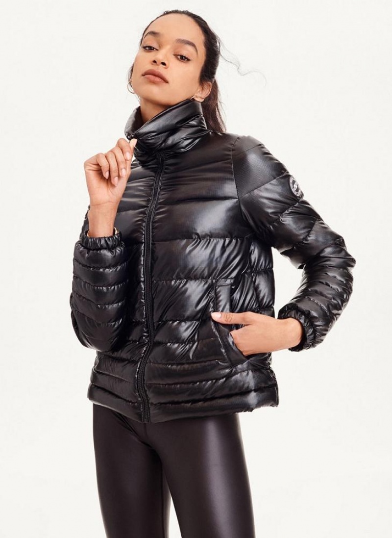 DKNY Packable Ripstop Pufferjacke Damen Schwarz | Austria_D1321