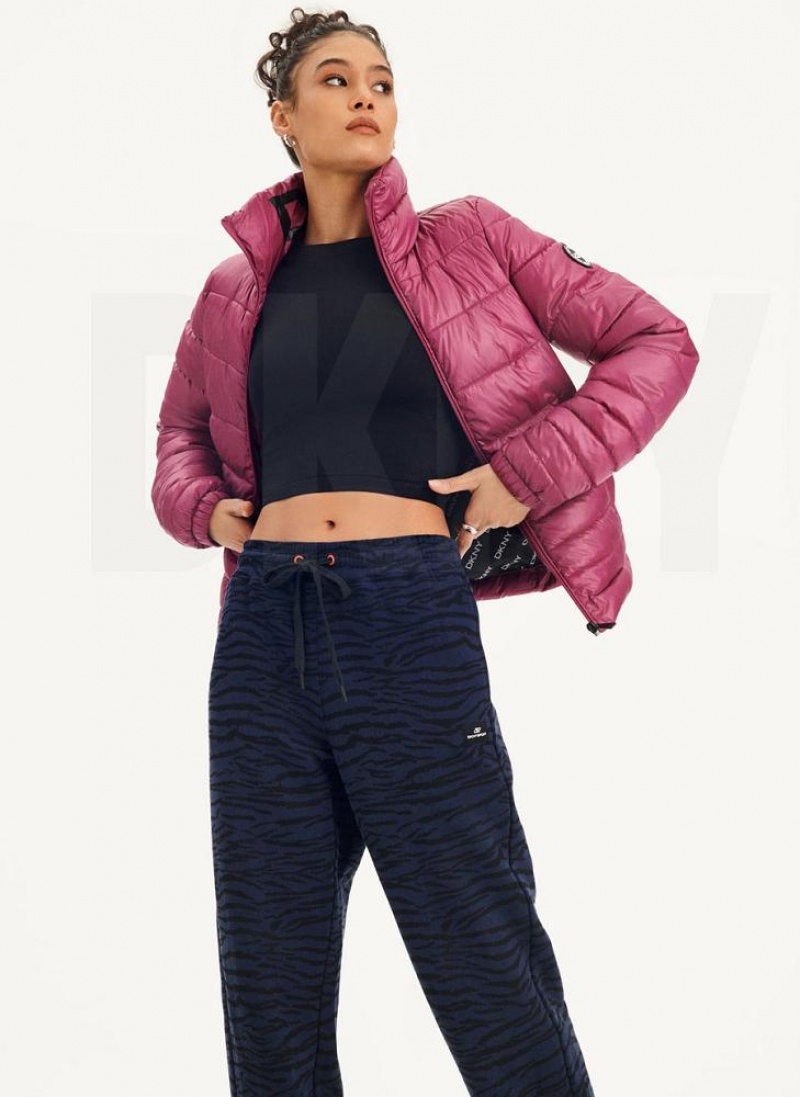 DKNY Packable With Bag Pufferjacke Damen Lila | Austria_D1583