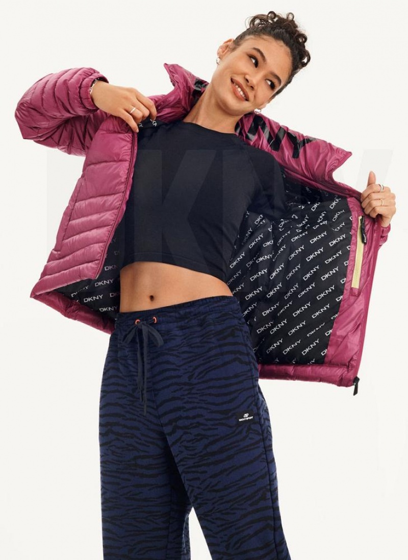 DKNY Packable With Bag Pufferjacke Damen Lila | Austria_D1583