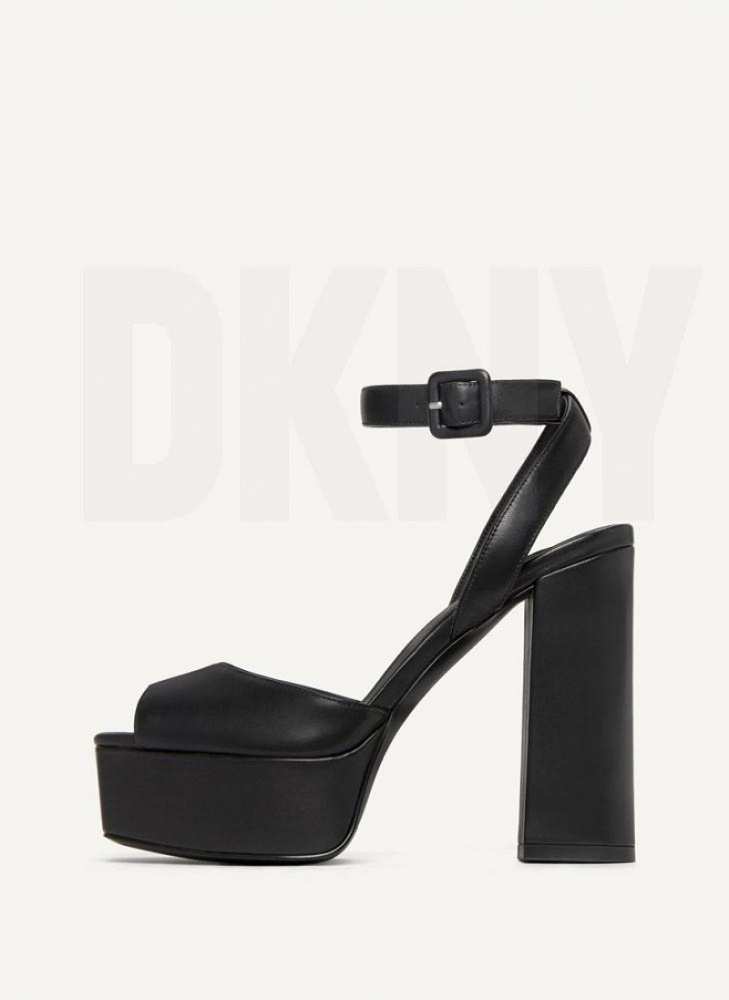 DKNY Party Plattform Hohe Schuhe Damen Schwarz | Austria_D0346