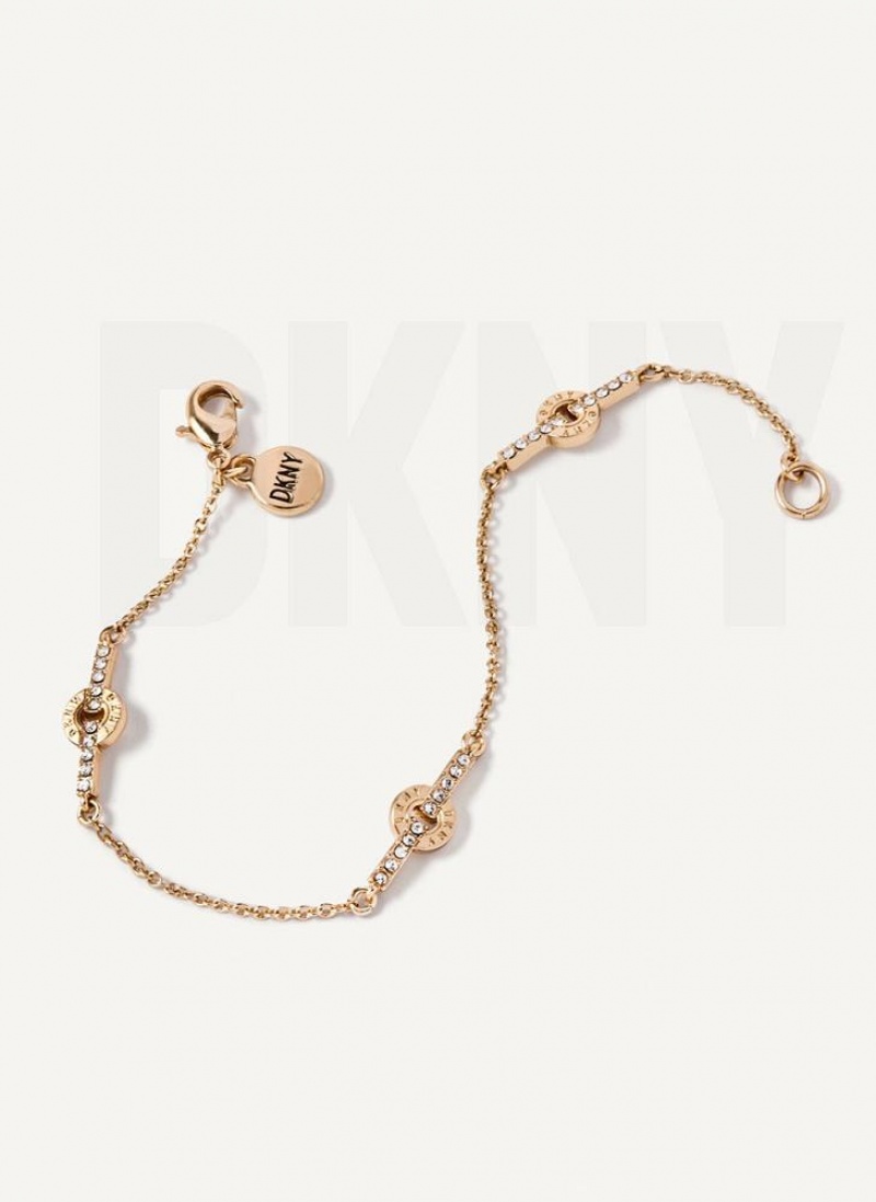 DKNY Pave Flex Armband Damen Gold | Austria_D0225