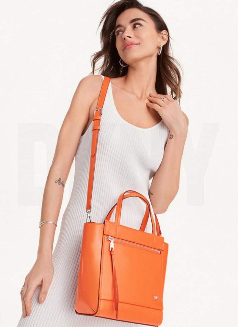 DKNY Pax North-South Tote Umhängetasche Damen Orange | Austria_D0515