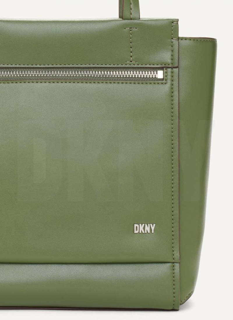 DKNY Pax North-South Tote Umhängetasche Damen Grün | Austria_D0596