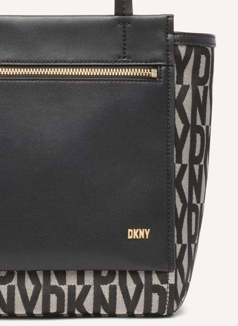 DKNY Pax North-South Tote Umhängetasche Damen Schwarz | Austria_D0297