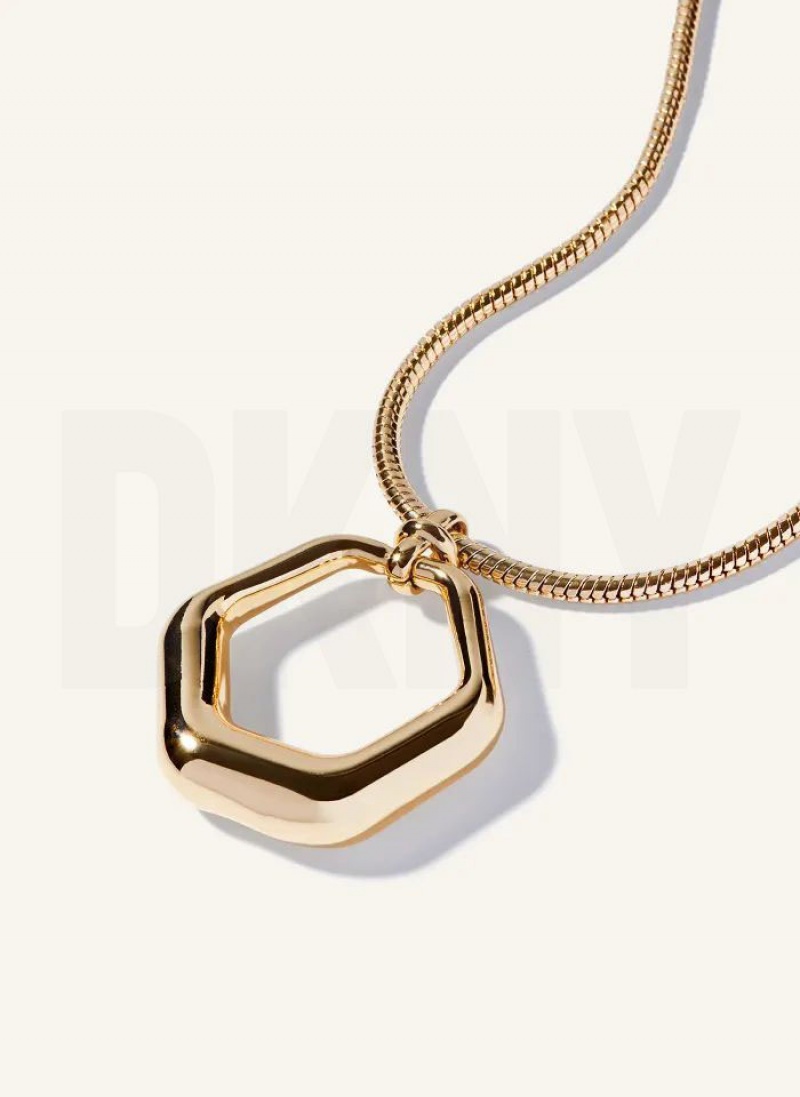 DKNY Pendant Halskette Damen Gold | Austria_D1628