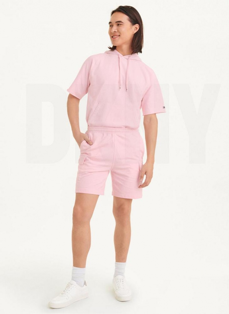 DKNY Pigment Garment Dye Kurze Hose Herren Rosa | Austria_D0817