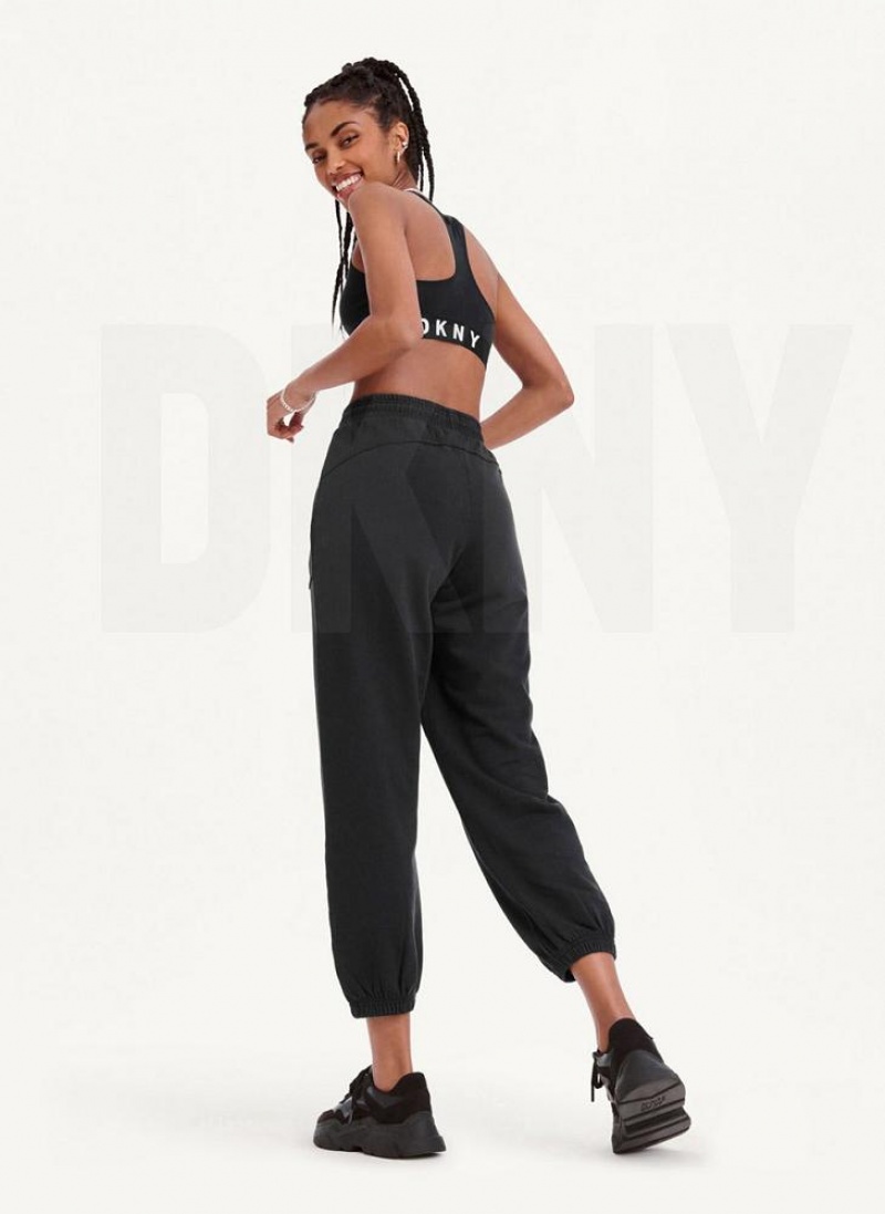 DKNY Pigment Washed Jogginghose Damen Schwarz | Austria_D1152