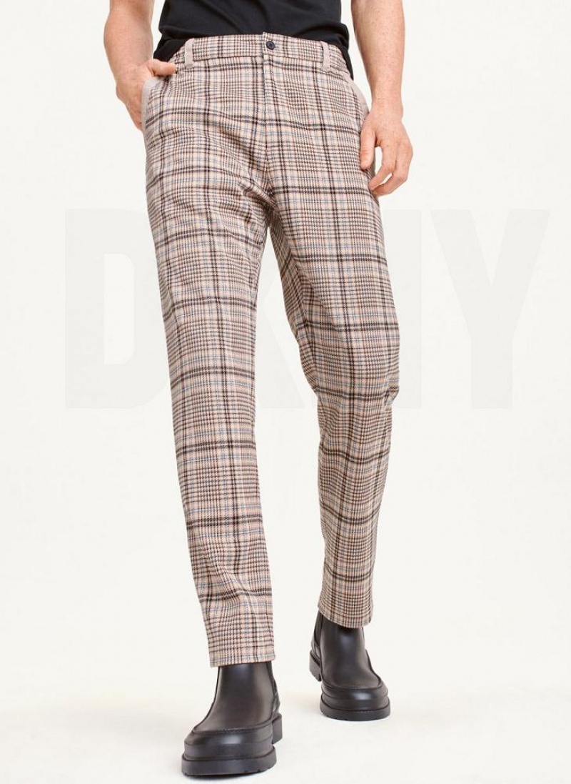 DKNY Plaids Hose Herren Braun | Austria_D1963