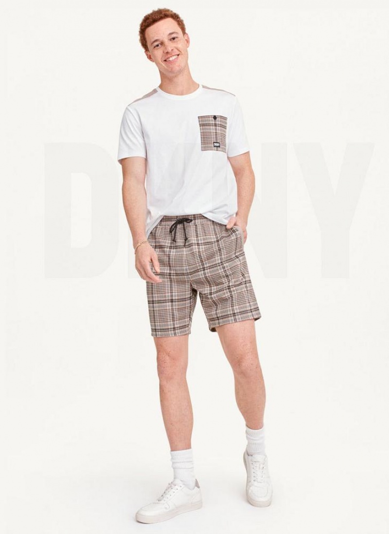 DKNY Plaids Kurze Hose Herren Braun | Austria_D1866