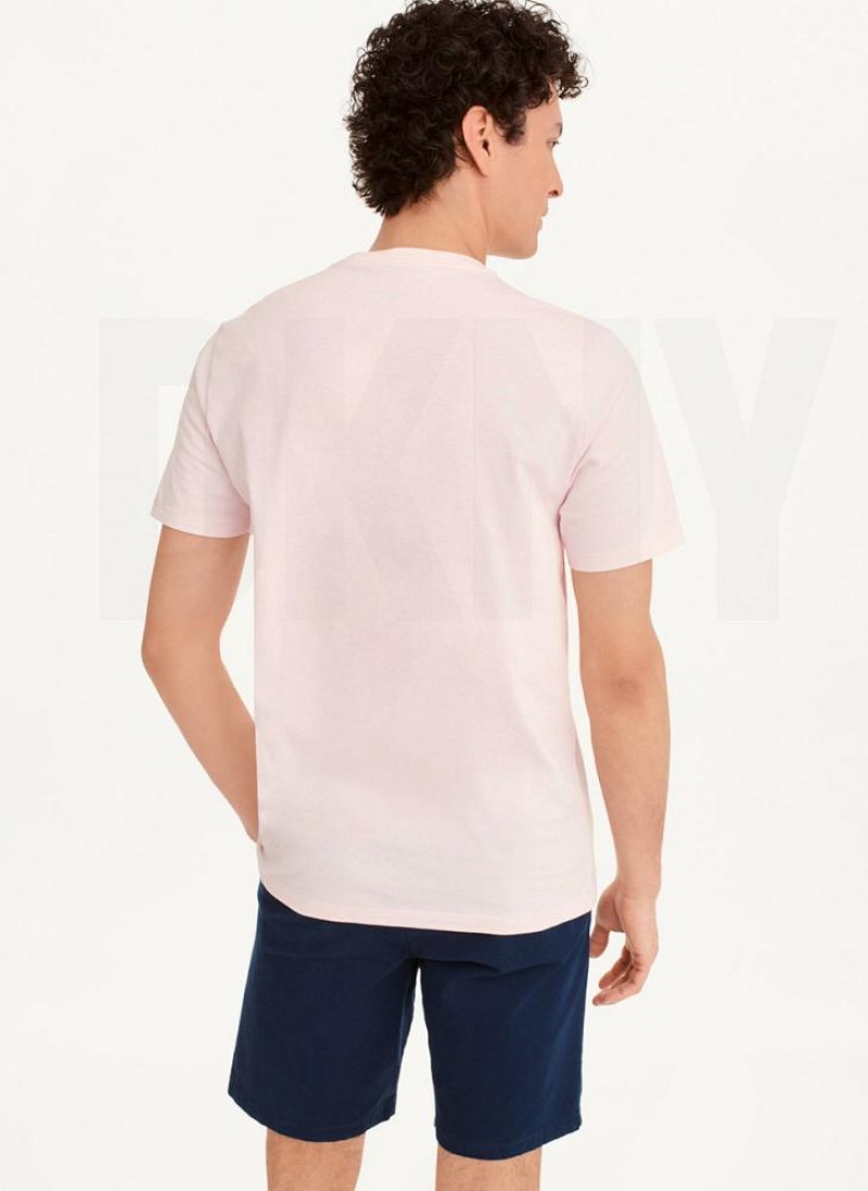 DKNY Polaroid Pic T-shirts Herren Rosa | Austria_D0527