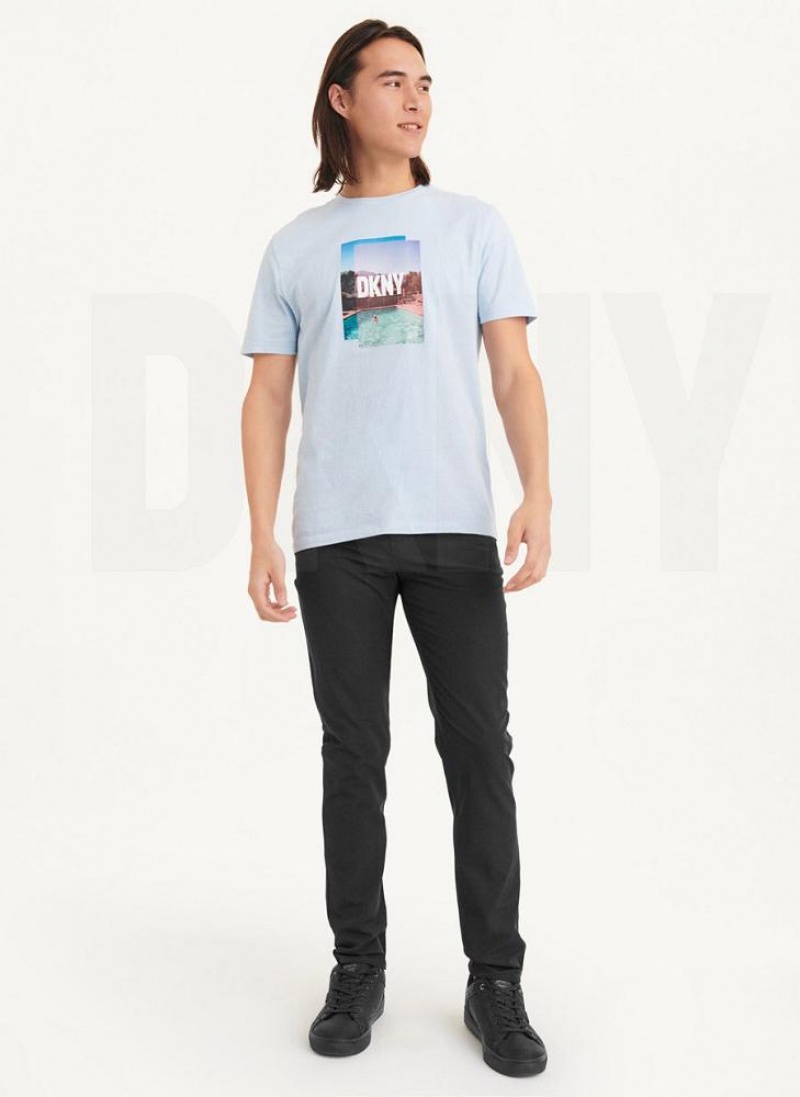 DKNY Pool Graphic T-shirts Herren Blau | Austria_D0758