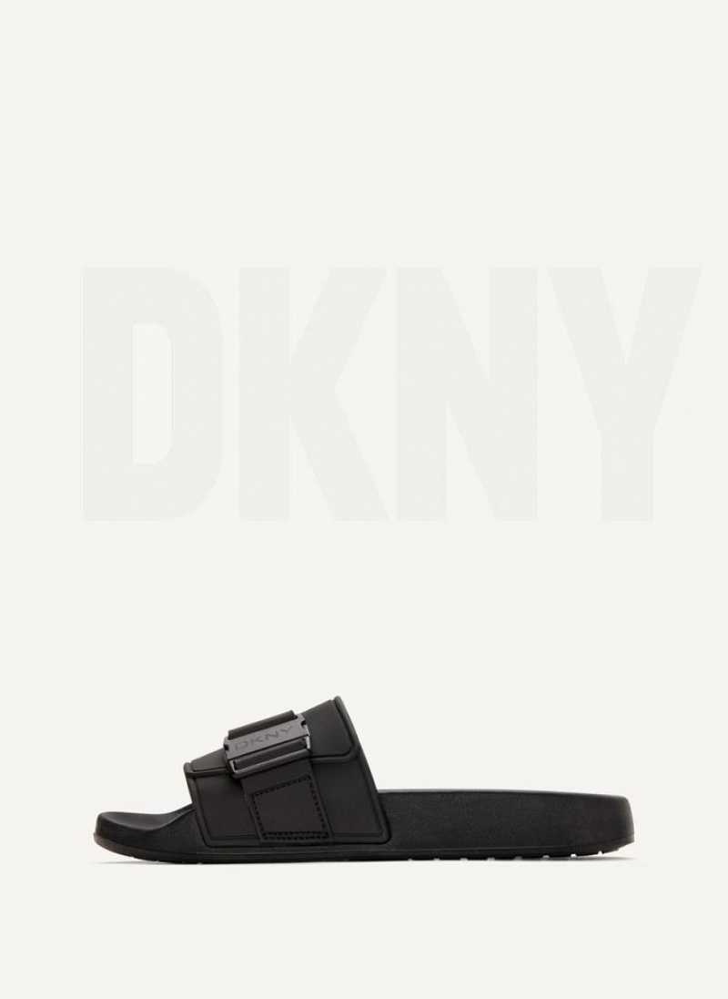 DKNY Pool Pantoletten Damen Schwarz | Austria_D1358