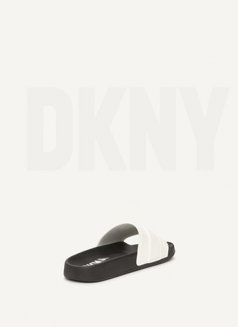 DKNY Pool Pantoletten Damen Weiß | Austria_D1477