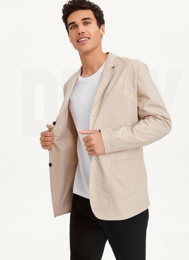 DKNY Poplin Blazer Herren Khaki | Austria_D0241