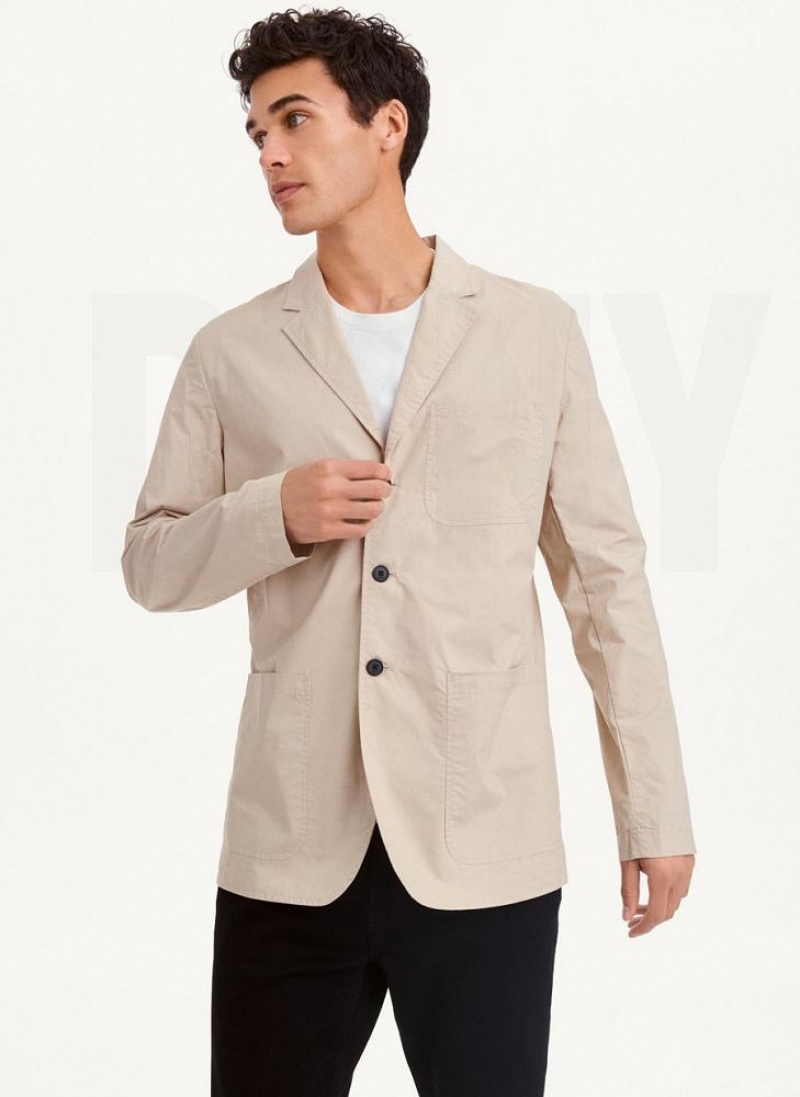 DKNY Poplin Blazer Herren Khaki | Austria_D0241