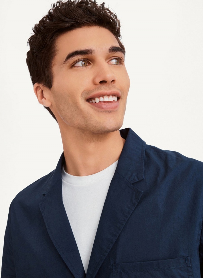 DKNY Poplin Blazer Herren Navy | Austria_D0743