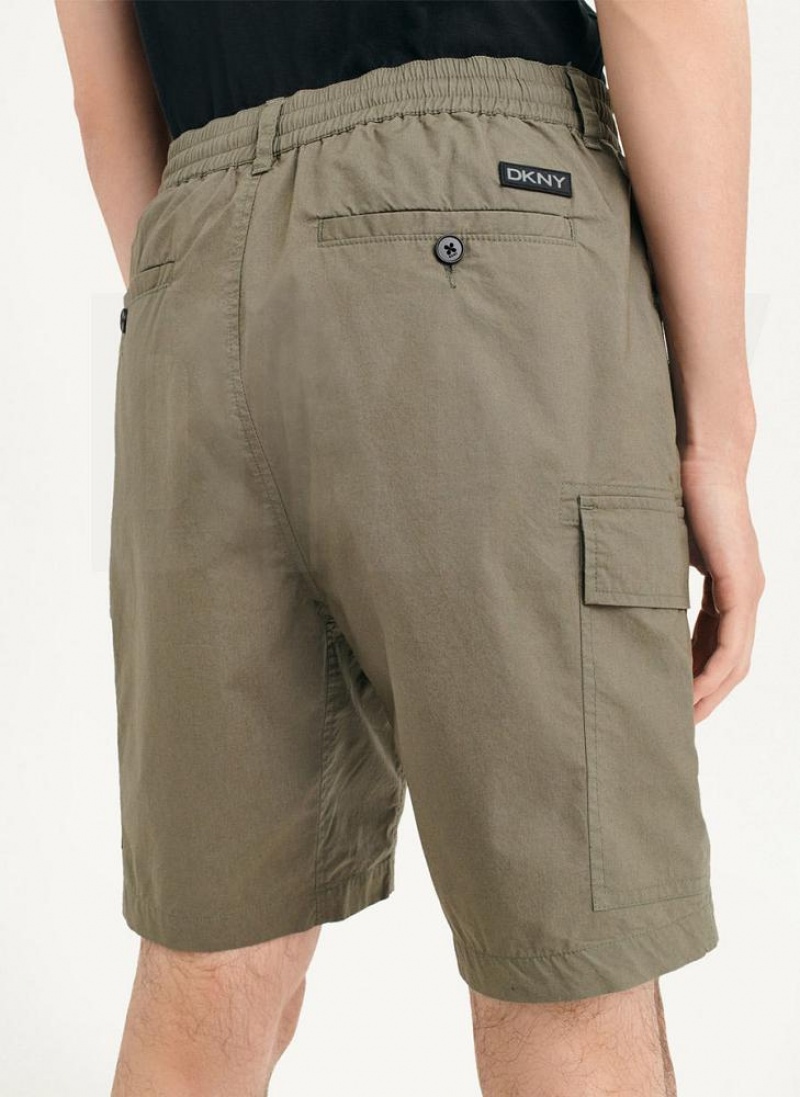 DKNY Poplin Cargo Kurze Hose Herren Olivgrün | Austria_D1515