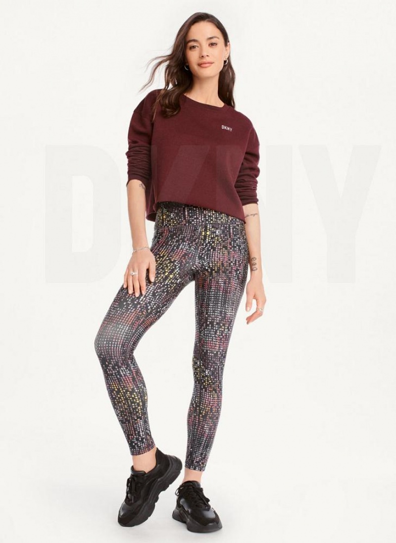 DKNY Printed Leggings Damen Navy | Austria_D0132