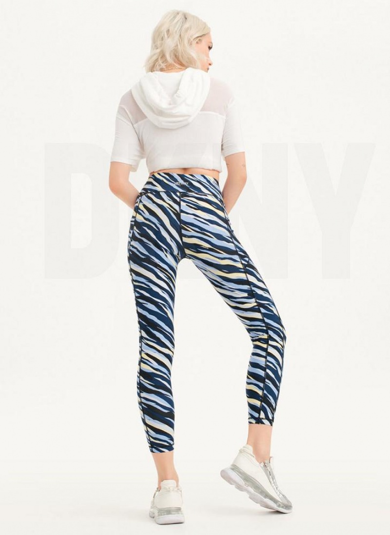 DKNY Printed Leggings Damen Navy | Austria_D0238