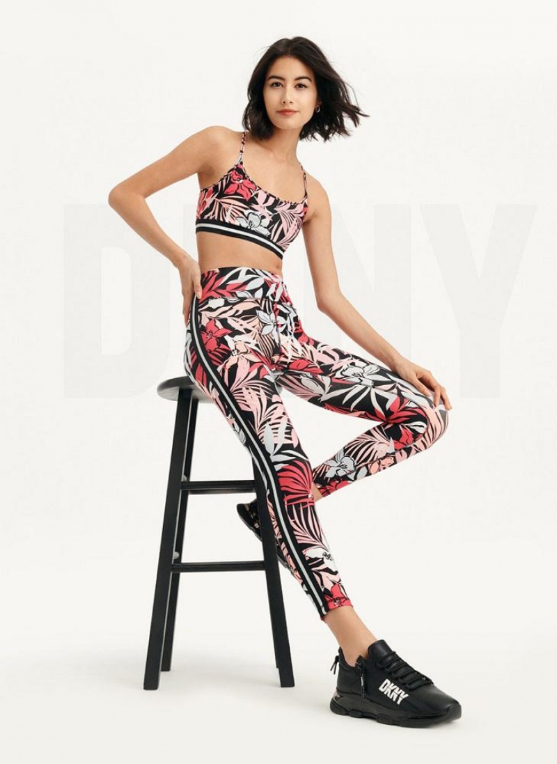 DKNY Printed Leggings Damen Rosa | Austria_D0852