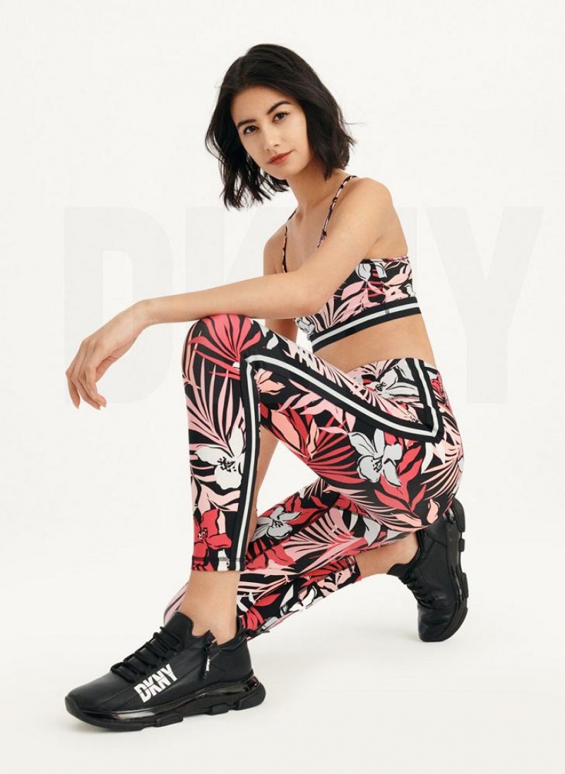 DKNY Printed Leggings Damen Rosa | Austria_D0852