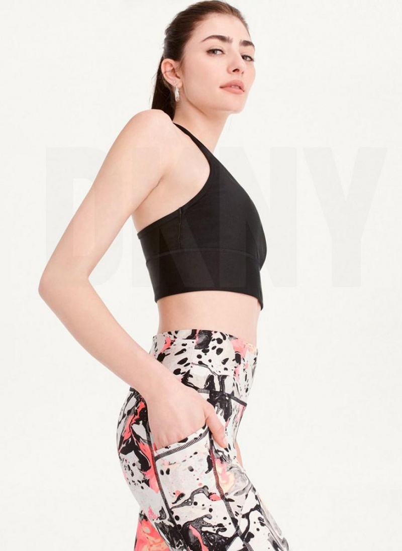 DKNY Printed Leggings Damen Rosa | Austria_D1674