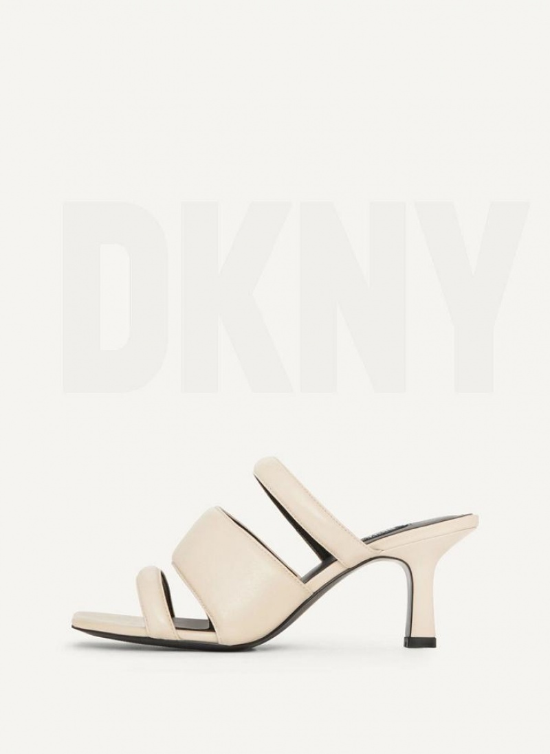 DKNY Puffy Multi Riemen Mule Hohe Schuhe Damen Grau | Austria_D1161