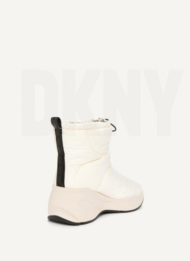 DKNY Puffy Wedge Stiefel Damen Weiß | Austria_D1814