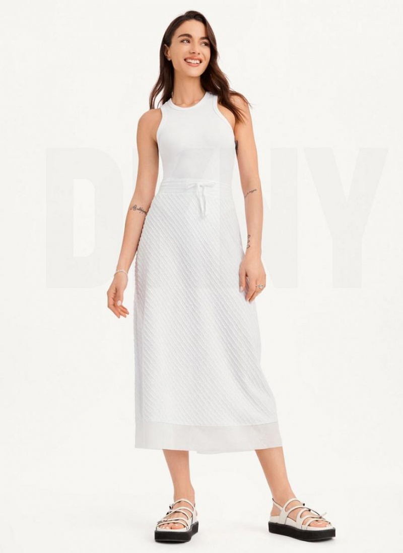 DKNY Pull On Maxi Röcke Damen Weiß | Austria_D1369